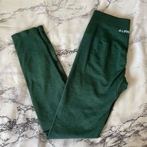 Amplify Alphalete Leggings- Pine Green